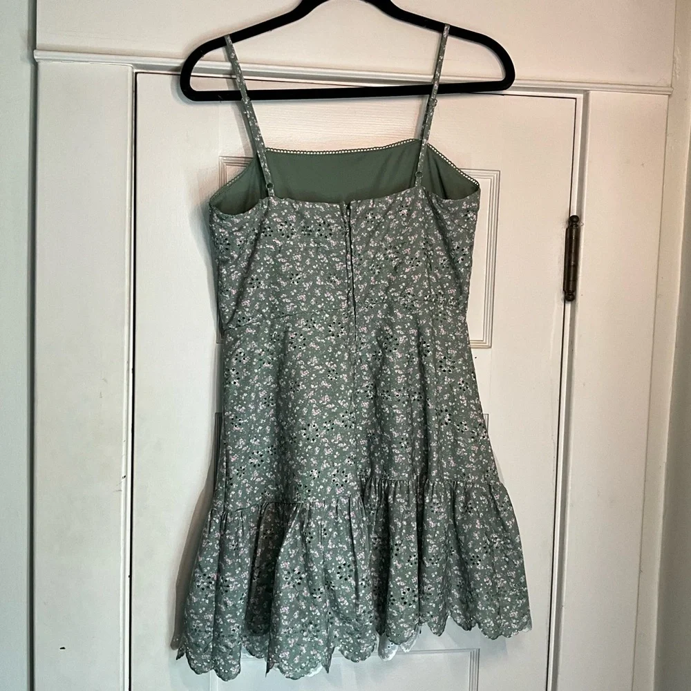 Altar'd State Green Floral Eyelet Dress - Picture 2 of 10